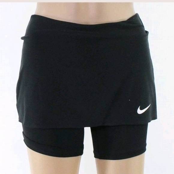 Nike Pants - Nike Black Dry Fit Skirted Bike Shorts EUC